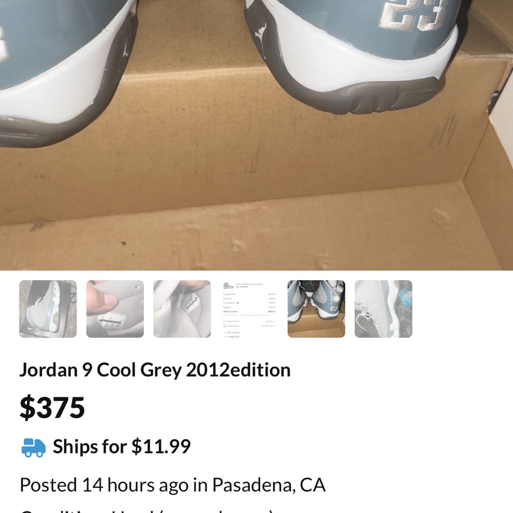 Jordan 9 cool grey